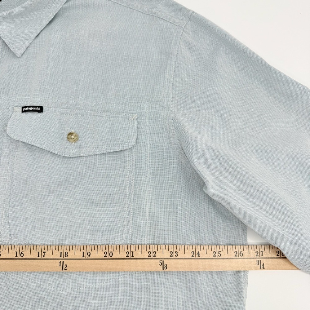 Patagonia Cayo Largo Shirt Mens XXL Organic Cotton Hemp Fishing Blue 52125 - Picture 4 of 8